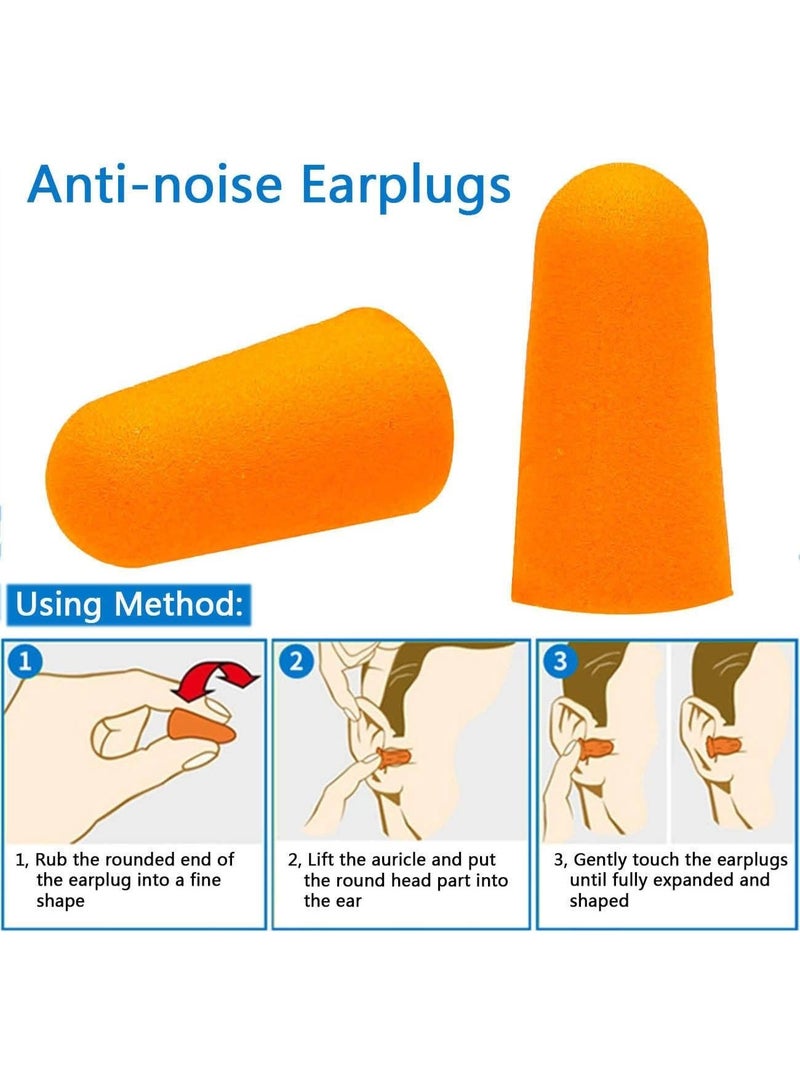 50 زوجًا من سدادات الأذن الإسفنجية الناعمة مدببة للسفر والنوم ومنع الضوضاء - Image 1